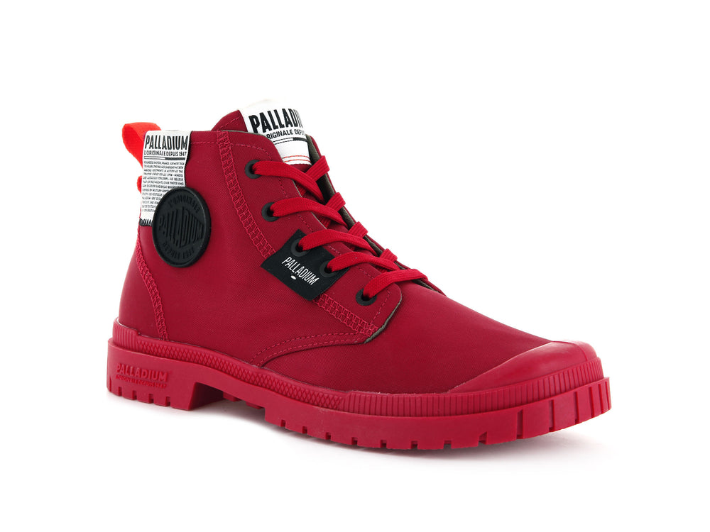 Zapatos Altas Palladium SP20 OVERLAB Hombre Salsa | Costa Rica-96873